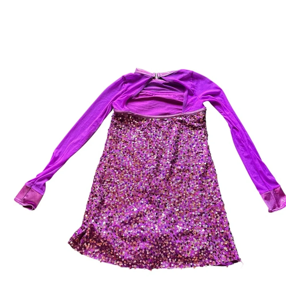 Weissman Vibrant Purple Sequin Dress